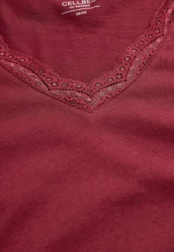 Clearance Långt nattlinne med spetskant Plus Size|Sov- & Myskläder