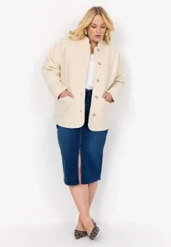 Online Mjuk, strukturvävd jacka Jackor & Kappor|Plus Size