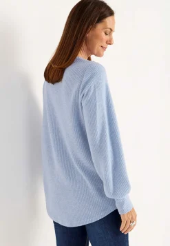Sale Mjuk trikåtröja med knappar Beata Tröjor & Cardigans|Stickat