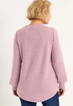 Best Mjuk trikåtröja med knappar Beata Tröjor & Cardigans|Stickat