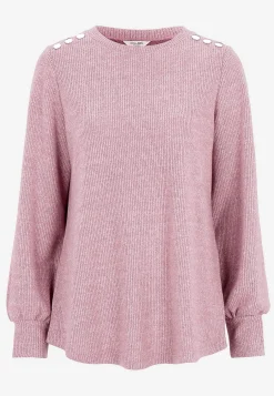 Best Mjuk trikåtröja med knappar Beata Tröjor & Cardigans|Stickat