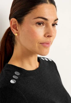 New Mjuk trikåtröja med knappar Beata Tröjor & Cardigans|Stickat
