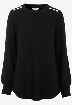 New Mjuk trikåtröja med knappar Beata Tröjor & Cardigans|Stickat