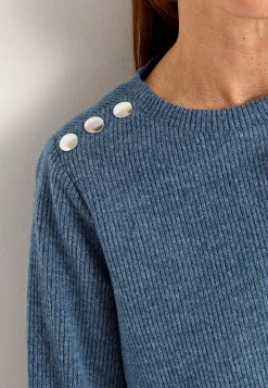 Discount Mjuk trikåtröja med knappar Beata Tröjor & Cardigans|Stickat