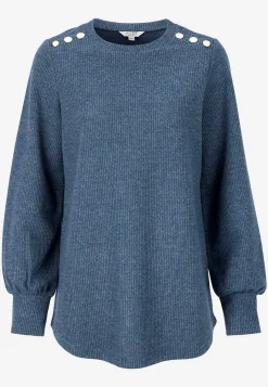 Discount Mjuk trikåtröja med knappar Beata Tröjor & Cardigans|Stickat