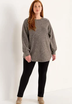 Sale Mjuk trikåtröja med knappar Beata Tröjor & Cardigans|Stickat