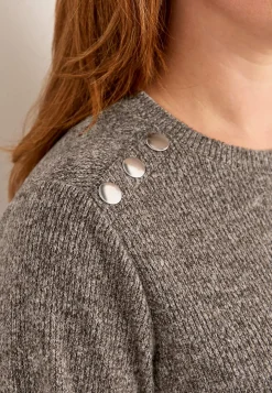Sale Mjuk trikåtröja med knappar Beata Tröjor & Cardigans|Stickat