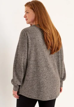 Sale Mjuk trikåtröja med knappar Beata Tröjor & Cardigans|Stickat