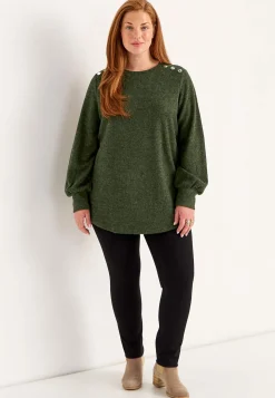 Clearance Mjuk trikåtröja med knappar Beata Tröjor & Cardigans|Stickat