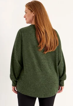Clearance Mjuk trikåtröja med knappar Beata Tröjor & Cardigans|Stickat