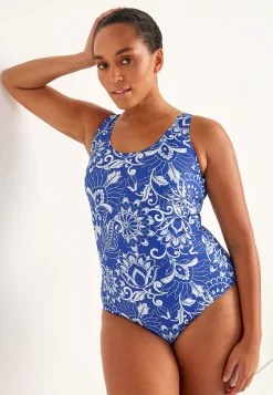 Online Mönstrad baddräkt Badkläder|Plus Size