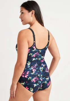 Hot Mönstrad baddräkt med dragkedja Badkläder|Plus Size