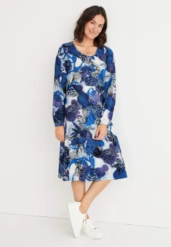 Discount Mönstrad jerseyklänning Klänningar & Kjolar|Plus Size