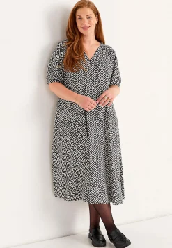 Sale Mönstrad klänning Klänningar & Kjolar|Plus Size