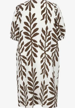 Mönstrad klänning i bäckebölja Klänningar & Kjolar|Plus Size