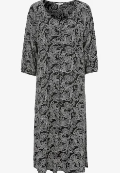 Sale Mönstrad klänning med knappar Klänningar & Kjolar|Plus Size