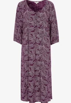 Discount Mönstrad klänning med knappar Klänningar & Kjolar|Plus Size
