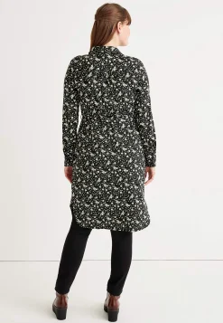 Clearance Mönstrad skjortklänning Klänningar & Kjolar|Plus Size