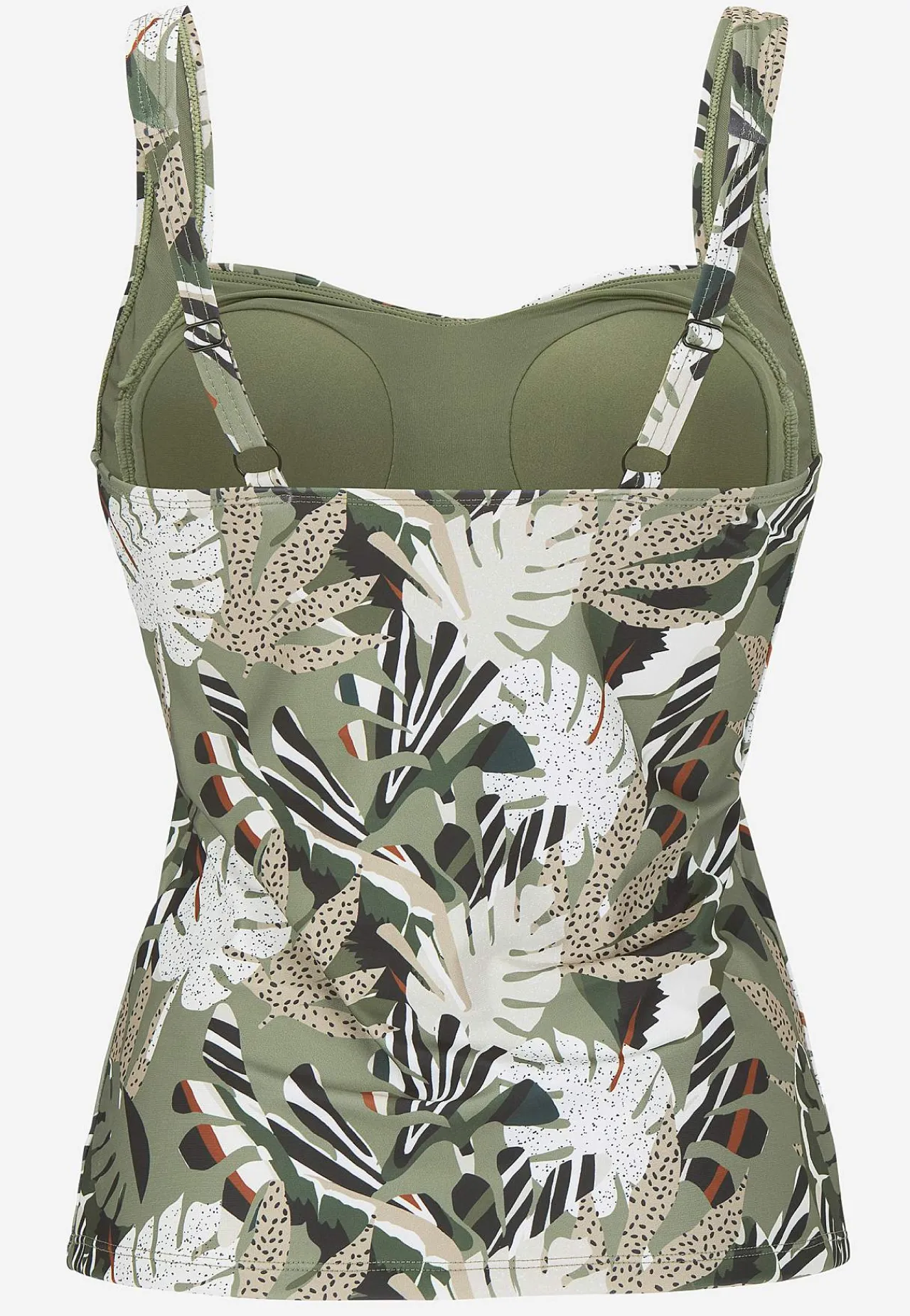 Best Mönstrad tankinitopp med shaping-effekt Badkläder|Plus Size