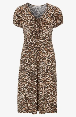 Mönstrad trikåklänning Klänningar & Kjolar|Plus Size