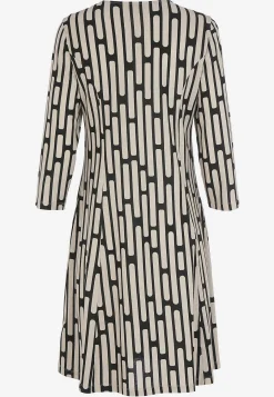Discount Mönstrad trikåklänning med fickor Klänningar & Kjolar|Plus Size