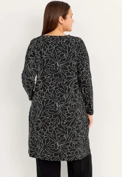 Online Mönstrad trikåklänning med fickor Klänningar & Kjolar|Plus Size