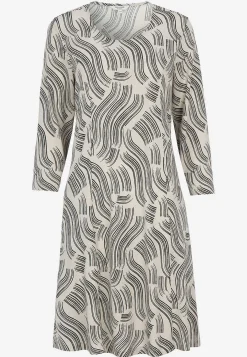 Hot Mönstrad trikåklänning med fickor Klänningar & Kjolar|Plus Size