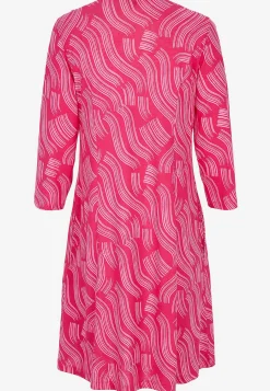 Hot Mönstrad trikåklänning med fickor Klänningar & Kjolar|Plus Size