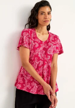 Hot Mönstrad trikåtopp Toppar & T-Shirts|Plus Size
