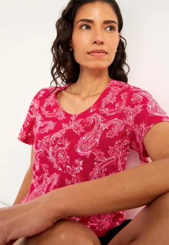 Hot Mönstrad trikåtopp Toppar & T-Shirts|Plus Size