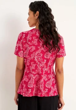 Hot Mönstrad trikåtopp Toppar & T-Shirts|Plus Size