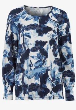 Discount Mönstrad trikåtopp med breda muddar Toppar & T-Shirts|Plus Size