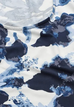Discount Mönstrad trikåtopp med breda muddar Toppar & T-Shirts|Plus Size