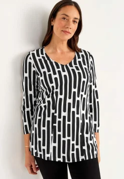 Sale Mönstrad trikåtunika Tunikor|Plus Size
