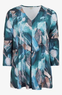 Discount Mönstrad trikåtunika Tunikor|Plus Size
