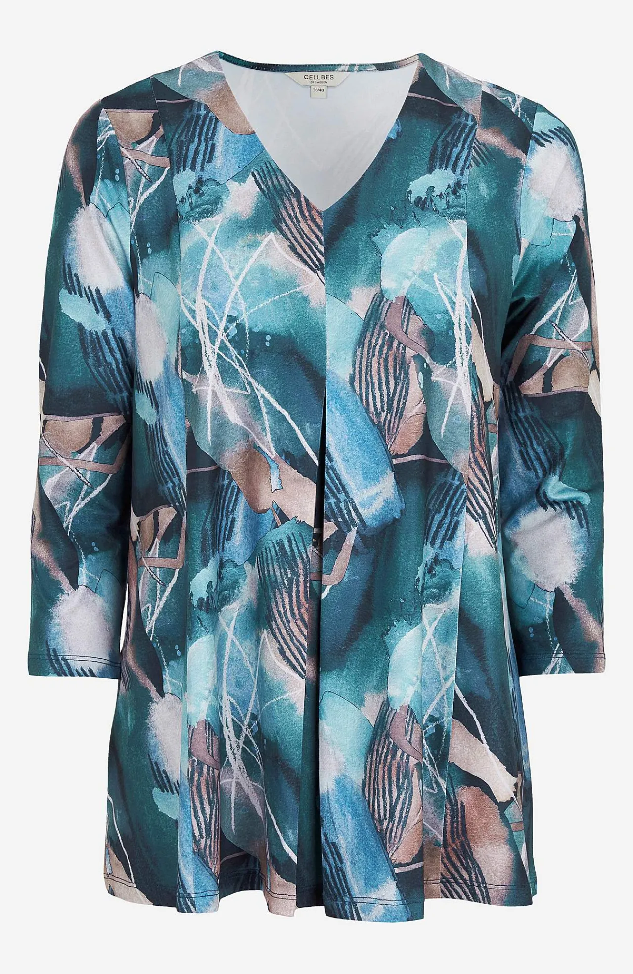 Discount Mönstrad trikåtunika Tunikor|Plus Size