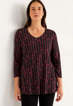 Discount Mönstrad trikåtunika Tunikor|Plus Size