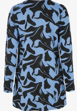 Mönstrad trikåtunika med fickor Tunikor|Plus Size