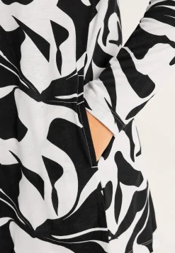 New Mönstrad trikåtunika med fickor Tunikor|Plus Size