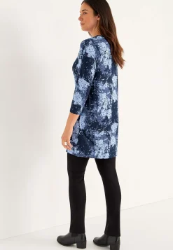 Online Mönstrad trikåtunika med fickor Tunikor|Plus Size