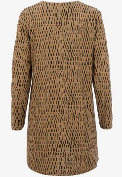 Outlet Mönstrad trikåtunika med fickor Tröjor & Cardigans|Tunikor