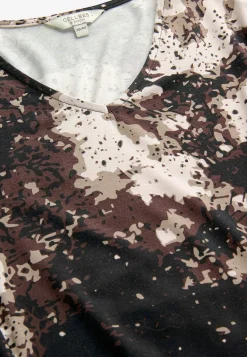 New Mönstrad trikåtunika med fickor Tunikor|Plus Size