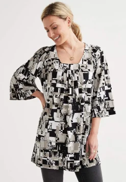 Mönstrad tunika Tunikor|Plus Size