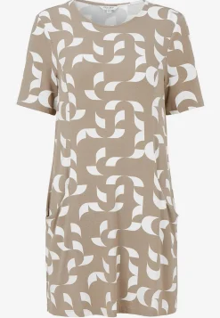 New Mönstrad tunika med fickor Tunikor|Plus Size