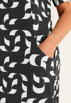 Online Mönstrad tunika med fickor Tunikor|Plus Size