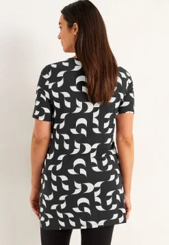 Online Mönstrad tunika med fickor Tunikor|Plus Size