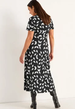Clearance Mönstrad viskosklänning Klänningar & Kjolar|Plus Size