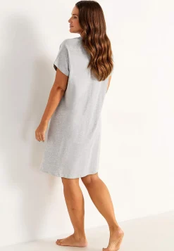 Discount Mönstrat nattlinne i bomull Plus Size|Sov- & Myskläder