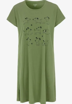 Discount Mönstrat nattlinne i bomull Plus Size|Sov- & Myskläder
