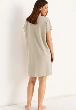 Discount Mönstrat nattlinne i bomull Plus Size|Sov- & Myskläder